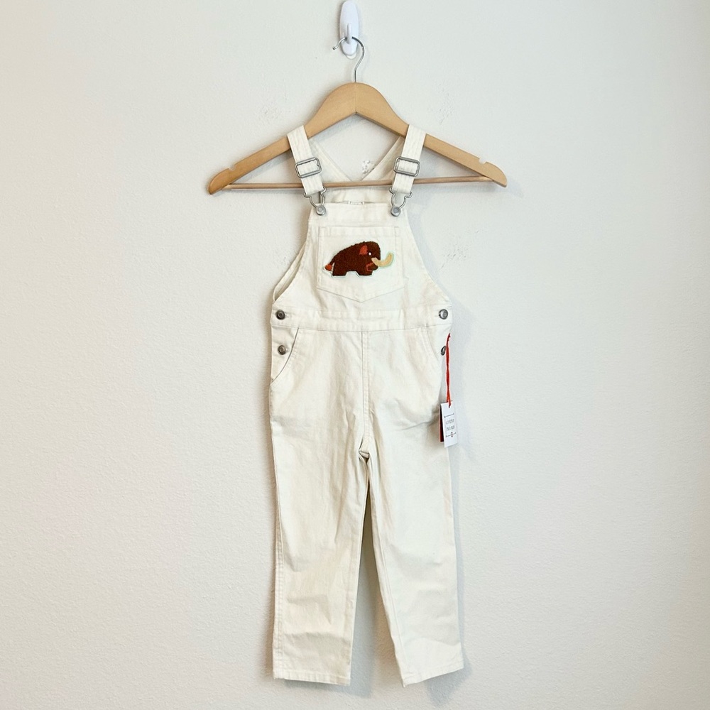 NWT Kids Christian Robinson x Target Mammoth Embroidered Overalls Unisex, 3T